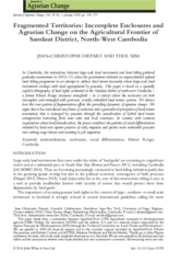 Fragmented Territories: Incomplete Enclosures and Agrarian Change on the Agricultural Frontier of Samlaut District, North-West Cambodia