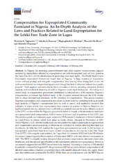 Compensation for Expropriated Community Farmland in Nigeria: An In-Depth Analysis of the Laws and Practices Related to Land Expropriation for the Lekki Free Trade Zone in Lagos