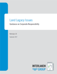 Land Legacy Issues : Guidance on Corporate Responsibility