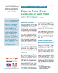 Changing forms of land governance in West Africa