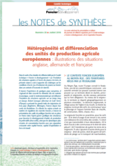Note de synthèse n°26 : Hétérogénéité et différenciation des unités de production agricole européennes