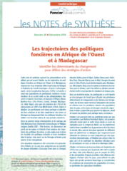 Note de synthèse n°28 – Les trajectoires des politiques foncières en Afrique de l’Ouest et à Madagascar : Identifier les déterminants du changement pour définir des stratégies d’action
