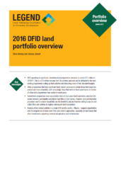 2016 DFID Land Portfolio Overview