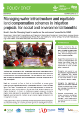 Managing water infrastructure and equitable land compensation schemes in irrigation projects  for social and environmental benefits