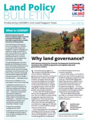 Nouveau bulletin d’information : Land Policy Bulletin (DFID)