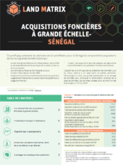 Acquisition de terres à grande échelle : profil pays Sénégal