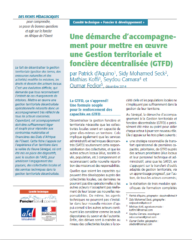 Une démarche d’accompagnement pour mettre en oeuvre une Gestion territoriale et foncière décentralisée