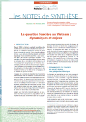 Note de synthèse n°1 : La question foncière au Vietnam – Dynamiques et enjeux