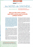 Note de synthèse n°5 : Bilan des PFR et RFU au Bénin – Quels défis à relever pour la nouvelle politique foncière ?