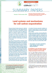 Summary paper n°27 : Land systems and mechanisms for soil carbon sequestration