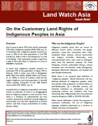 On the customary rights of indigenious peoples in Asia