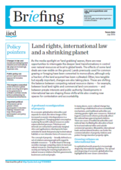 Land rights, international law and a shrinking planet