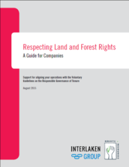 Respecting land and forest rights :  a guide for companies