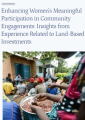 Renforcer la participation significative des femmes aux engagements communautaires : Perspectives issues de l&rsquo;expérience en matière d&rsquo;investissements fonciers – Boîte à outils