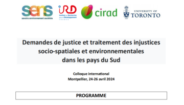 Colloque internationale : « Demandes de justice et traitement des injustices socio-spatiales et environnementales dans les pays du Sud »