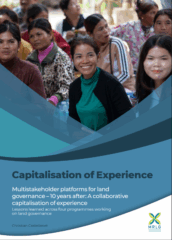 Multistakeholder platforms for land governance – 10 years after: A collaborative capitalisation of experience. Lessons learned across four programmes working on land governance.