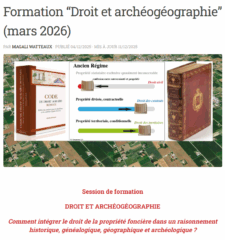 Session de formation : Droit et archéologie.