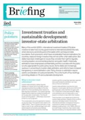 Investment treaties and sustainable development: investor-state arbitration