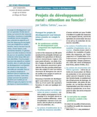 Projets de développement rural : attention au foncier !