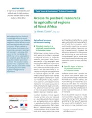 Briefing Note : Access to pastoral resources in agricultural regions of West Africa