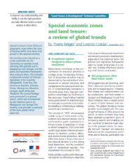Briefing Note : A review of global trends in special economic zones and their effects on land tenure