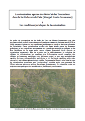 La colonisation agraire des Wolof et des Toucouleurs dans la forêt de Pata en Casamance (Sénégal) entre 1978 et 1998