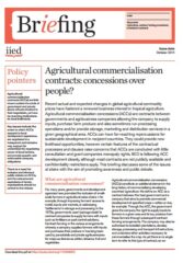 Agricultural commercialisation contracts: concessions over people?