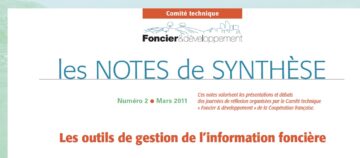 Note de synthèse n°2 : Les outils de gestion de l’information foncière