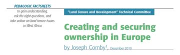 Creating and securing ownership in Europe