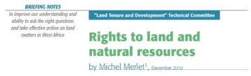 Rights to land and natural resources