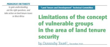 Limitations of the concept of vulnerable groups in the area of land tenure security
