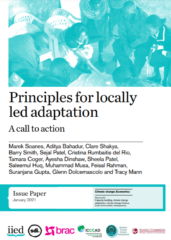 Principles for locally led adaptation : a call to action