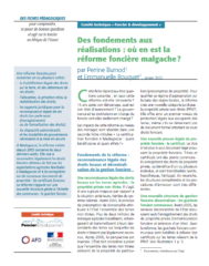 Fiche pédagogique : Des fondements aux réalisations : où en est la réforme foncière malgache ?