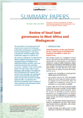 Review of local land governance in West Africa and Madagascar