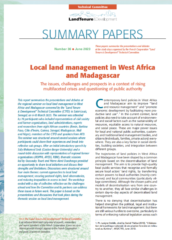 Local land management in West Africa and Madagascar : The issues, challenges and prospects in a context of rising
