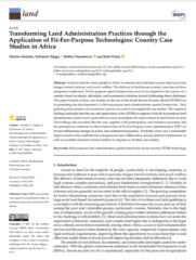 Transforming Land Administration Practices through the Application of Fit-For-Purpose Technologies: Country Case Studies in Africa